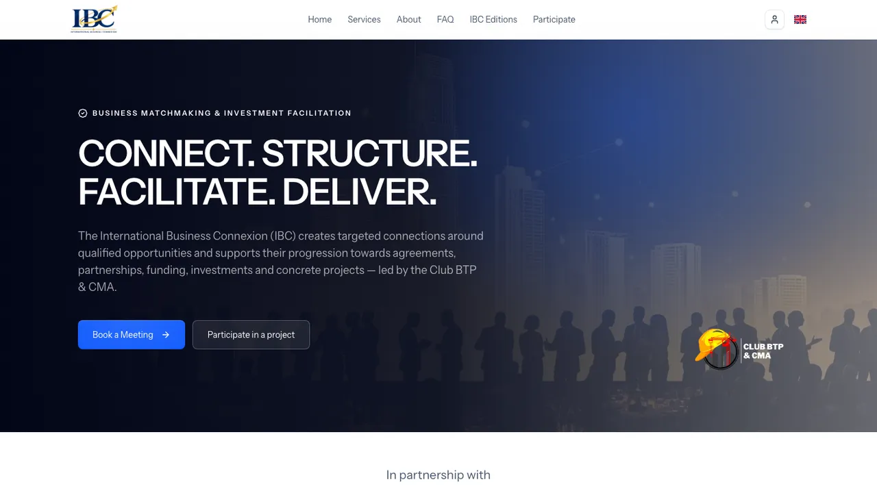 Screenshot of the ibc.btpcma.org home page